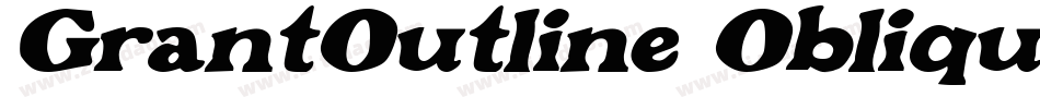 GrantOutline Oblique字体转换